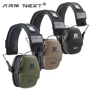 Arm Next Tactical Headset Ear Protection Shooting Hörlurar för jakt Hörmjustljudreduktion 25dB Earmuffs Silikon 240428