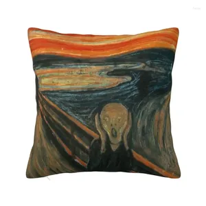 Cuscino Luxury The Scream di Edvard Munch Cover Cover Velvet Famous Oil Painting Case per soggiorno