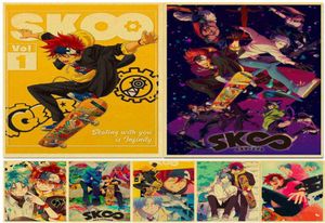 Vintage sk8 The Infinity Japanese Anime Posters HD Poster Kraft Paper Decor Home Estudar Bedroom Cafe Pinturas de parede H09285831743