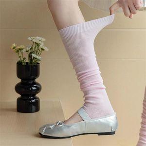 Women Socks 2014 Japanese Harajuku Y2k Summer Thin Stepped Toeless Jk Lolita Fashion Pink White Stirrup Calf Covers 2pairs/lot