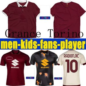 23 24 Torino FC Ricci Mens Soccer Jerseys Singo T. Sanabria Ilic Pellegri Zima Buongiorno Home Limited Edition Football Shirts Grance Torino Adult ashiforms 2024 2025