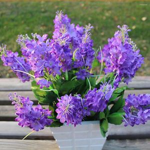 Dekorativa blommor 1 Bunt Artificial 5 Heads Hyacinth Fake Plastic Diy For Office Party Wedding Home Garden Decoration