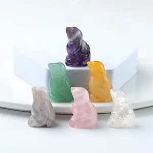 Colares pendentes 8pc Birdie Birdie Cristal natural Amethysts Jade AGate Gift para sua lembrança deliciosa decoração de casa reiki ornamentos de pedra