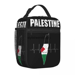 Totes Palestina Bandeira Isolada Bolsa Refrigeradora Lunch Boga Escola de comida ao ar livre H240504