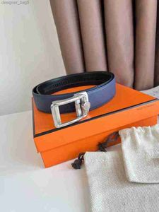 10a Mirror Quality Classic Designer Belt för kvinnor Rostfritt stål H Buckle Real Leather Womens Belt Retro Luxury Gold Plating Mens Belt 90-125CM Reversible Belt A030
