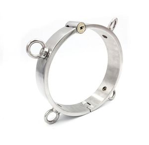 Bondage Metall Pressing Lock Hundekragen Manschetten Shackle Slave Zurückhaltung Hals Ring R563282293