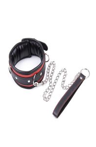 Mabangyuan Adult Sex Toys Neck Sleeves Bondage Binding Toys Black Edging Lock Chain Traction Colla9198016