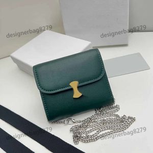 Tasarımcı cüzdan zincir çanta fasulyesi lor torba omuz messenger çanta kare çanta deri thri kat cüzdan bayan çanta