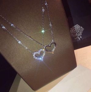 selling luxury designer 925 Sterling Silver love Diamond Necklace for women wedding engagement gift party lovers jewelry have 8300212