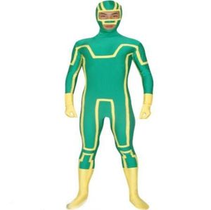 Costume de super -herói do kickass de spandex do casco de Halloween lycra zentai fantasia4816260