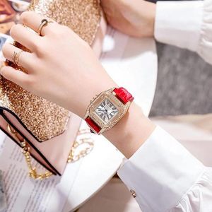 Armbanduhren römische Zahlen Zirkon sehen Geburtstagsgeschenke Quarz Armband Frauen Kristall Weibliche Uhr