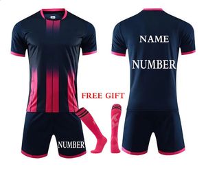 Maglie da calcio per bambini personalizzati Siding Boys Football Uniforms Set di camicia da calcio Kit Soccer Girl Girls Sportswear Clothing240417