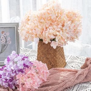 Dekorativa blommor konstgjorda siden hortensia bouque för bröllop hemfest vardagsrum bordsdekoration tillbehör PO rekvisita