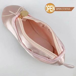 Borse da stoccaggio Organizzatore a matita desktop sacchetto per scarpe da balletto impermeabile con chiusura con cerniera per la capacità di fornitura scolastica portatile