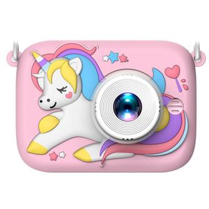 Nuova Xiaoma HD Unicorn anteriore e posteriore Doppia fotocamera zebra Cartoon della fotocamera per bambini Camera digitale per bambini maschio e femmina