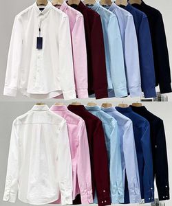 Designer Mens Casual Shirts Pony Paul Polos Tshirts Dress Big Horse Brodery Business Clothes Long Sleeve Slim Lapel Tees Size M-3XL Fashion Clothing 9435445