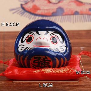 Estatuetas decorativas cerâmica daruma small size piggy bancy sushi bar decoração casa ornamentos japoneses dharma