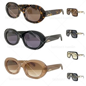 Sonnenbrille Celini Triomphoes Womens Oval Frame Sonnenbrille für Frauen Designer Sonnenbrille Herren Metallrahmen Polycarbonat -Objektivmaterial Voll Rechteck mit Kasten