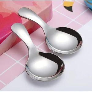 2st / Set Cute 304 Rostfritt stål Mini Spoon / Ice Cream Sugar Salt Spice Spoon / Short Handled Tea Coffee Scoop - Köksverktyg