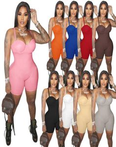 Projektantka seksowna kombinezon dla kobiet Summer Bodycon Short Rompers niskie klatkę piersiową moda chudy body odzież nocna 5592770