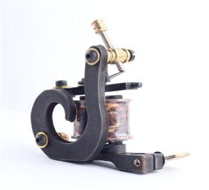 Top Selling 2PCSLot Copper Tattoo Machine 10 Laps Coils Handmade Tattoo Gun For Sahder and Liner 9813200