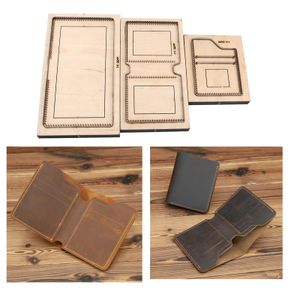 DIY -Lederhandwerk einfacher Karteninhaber Brieftasche Schneiden Stirkt