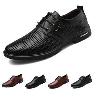 GAI Fashion luxury dress shoes Party Office men business classic outdoor shoes brown white men office shoes