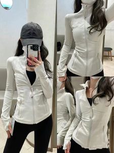 Tasarımcı Ceket Atletik Giysiler Spor Stand Yasak Ceket Kadını Çalıştırıyor Sport Coat Girl Spor Gym Fitness Sıkı Üstler Hızlı Top İnce Fit Kadın Egzersiz Üstleri Spor Ceket