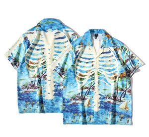 Hawaiianische Kurzfilm -Blumenhemd Retro Harbor Style Beach Tourismus Frühling und Sommer Men039s Fivesleeved Shirt5942075