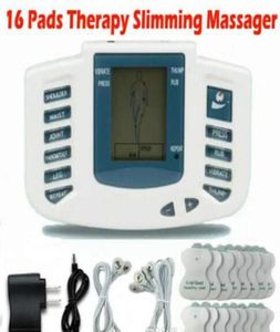 Electrical Stimulator Full Body Relax Muscle Therapy Massager Massage Pulse tens Acupuncture Health Care Slimming Machine 16 Pads7920321