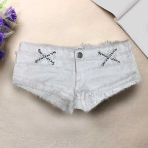 Women's Shorts Cowboy Woolen Fringe Tight Fitting Slimming WomenS Pants Nightclub Pole Dance Ultra Low Waist Womens Jean Shorts For Summer Y240504