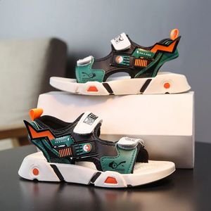 Summer Children Slipper Boy Sandals Cartoon Beach Indoor House Shoes Sneaker Lightweight Walking Sports 240425