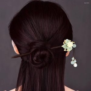 Klipy do włosów Chinoiserie klasyczna syntetyczna spinka do włosów kwiat Kobieta Bijoux Ethnic Hanfu Cheongsam Performance Kolor Glaze Biżuteria