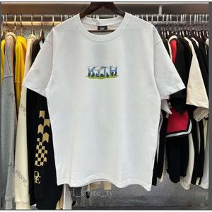 High Street kith shirt Brand Men's T-Shirts Street View Printed Short-Sleeved Tile For Men And Women Kith T Shirt Tee Cotton 5134