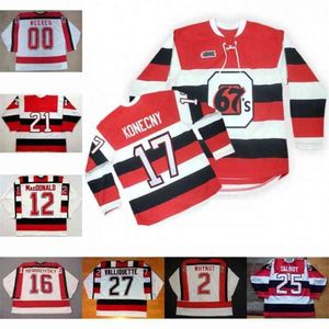 CEOTHR OTTAWA 67S 17 KONECNY 00 Kevin Weekes Rodney Bauman Craig WhyNot Joe Talbot Brett Valliquette David Nemirovsky Ryan MacDonald Hockey Jersey