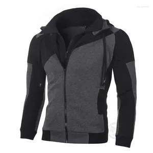 Con cappuccio maschile trade straniero autunno e inverno inverno doppia camicia con cerniera con cerniera calda giuntura con cappuccio con cappuccio Sports top s-3xl