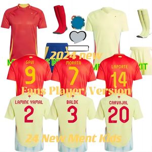 2024 2025 Euro Cupspanish Jersey Football Jersey National Team Uniform 24 25 Ferran Canales Ansu Fati Koke Asnio Asla Pedri Morata Kinderkit Herren -Fußballhemd