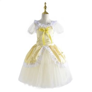 Balet Tutu spódnica profesjonalne dziewczęta Swan Dance Performance Długa sukienka dla dorosłych kobiet kostiumów Velvet Top 240423