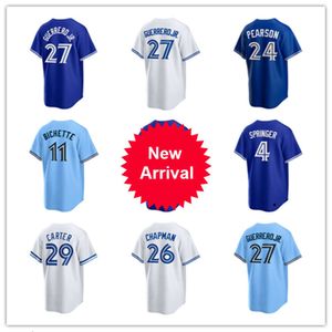 Maglie da baseball Blue Jays Custom Blue Custom Blue Brian Ernie Clement Justin Turner Daniel Vogelbach Davis Schneider Daulton Varsho Chris Bassitt