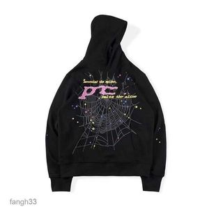 Designer hoodie mens unga thug män kvinnor hoodie högkvalitativ tryck spindel web grafisk rosa tröjor y2k pullovers spindelhoodie