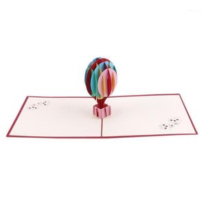 3D Up gratulationskort Vykort Retro kuvert Air Balloon Paper Handmade Valentine Day Cutting Happy Birthday Gift15751705