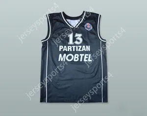 Anpassad Nay Mens Youth/Kids Milos Vujanic 13 KK Partizan Belgrad Basketball Jersey Top Stitched S-6XL