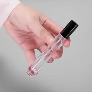 Bottiglie di stoccaggio 10/30/50pcs 10 ml di vetro trasparente a spruzzo portatile per fiale portatili per fials bottiglia di profumo Atomizzatore di atomizzatore