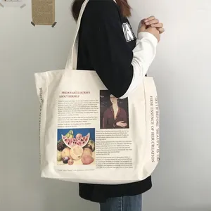 Bag Korean Canvas Environmental Protection Shopping Wild in College -Stil Schulter große Kapazität 2024