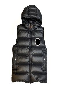 Designer Mens Hooded Down Vests Jackor Flocking Badge Jacket Vest Outerwear5678039