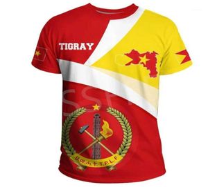 MEN039S Tshirts Africa Country Ethiopia Tigray Flag Dprint Menwomen Лето повседневные забавные футболки с короткими рукавами уличная одежда 16099077