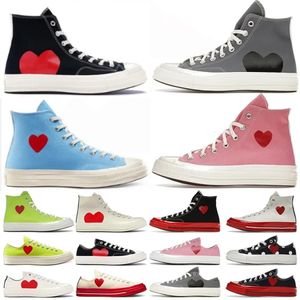 Chucks 70 Taylors Classics Designer Canvas Shoes Womens Mens High Top Vintage Commes des Garcons All Star Low Tops Multi-Heart Flats Platform OG Sneakers