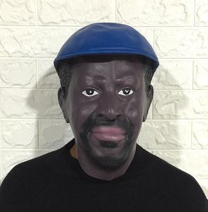 REAListic Black Man maschio Maschera Maschera lattice Beatee Disguosa di Halloween Fancy Dress5885080