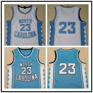 Koszulki z koszykówki uniwersyteckiej North Carolina Tar Heels 23 Koszykówka College 23 Nichael Blue White Jersey zszyta S-XXL 335K