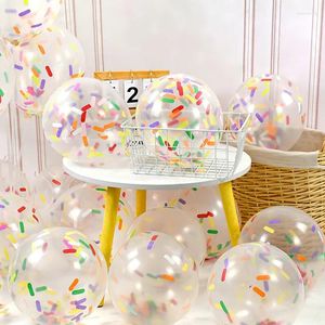 Party Decoration 10/20pcs 12inch Macaron Color Rectangle Confetti Balloons Transparent Latex Balloon Wedding Birthday Supplies